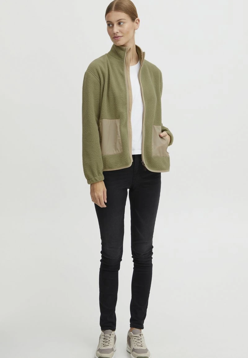 OXMO OXPIPER - Fleecejacke - Oil Green 4 OXMO OXPIPER - Fleecejacke - Oil Green – Bild 2