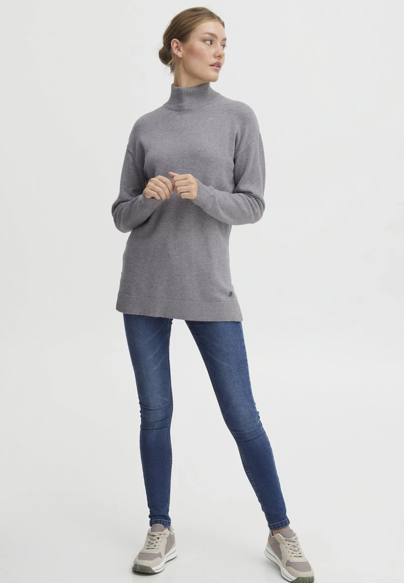 OXMO OXRATINA - Strickpullover - Mid Grey Melange 4 OXMO OXRATINA - Strickpullover - Mid Grey Melange – Bild 2