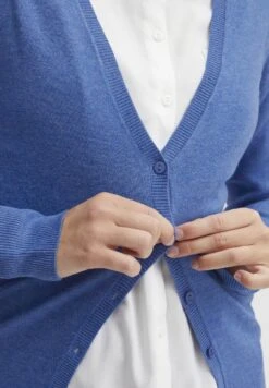 OXMO OXHELENE - Strickjacke - Strong Blue Melange -Oxmo 35b9d841fbd64b54af297f2580a9427f