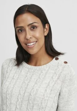 OXMO OXPHIA - Strickpullover - Lig Grey M -Oxmo 3d6cdb72759e4ced80f6a895ff3a7d1a