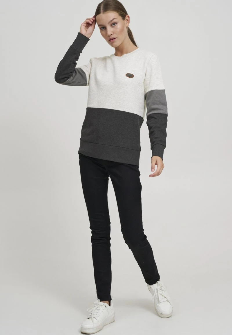 OXMO OXTRINE - Strickpullover - Oyster Grey Melange 4 OXMO OXTRINE - Strickpullover - Oyster Grey Melange – Bild 2