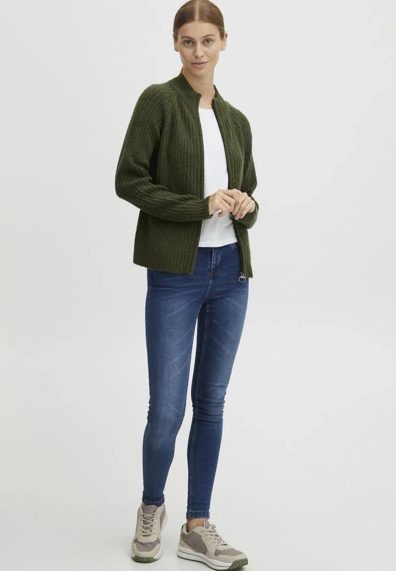 OXMO SAL - Strickjacke - Rifle Green Melange 4 OXMO SAL - Strickjacke - Rifle Green Melange – Bild 2