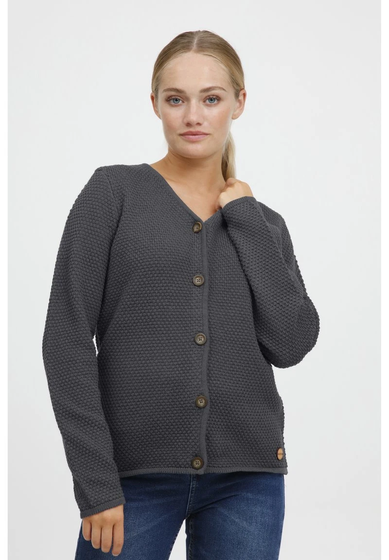 OXMO OXHELGA - Strickjacke - Pewter 3 OXMO OXHELGA - Strickjacke - Pewter