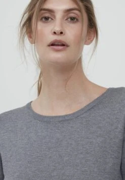 OXMO OXEDDA - Strickpullover - Grey Mel -Oxmo 5aab243eb8124f9cbe91dead6833a7f7