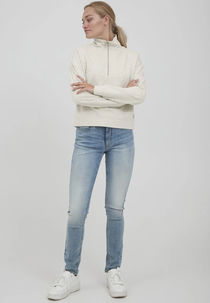 OXMO OXGRETHE - Strickpullover - Oyster Grey Melange 4 OXMO OXGRETHE - Strickpullover - Oyster Grey Melange – Bild 2