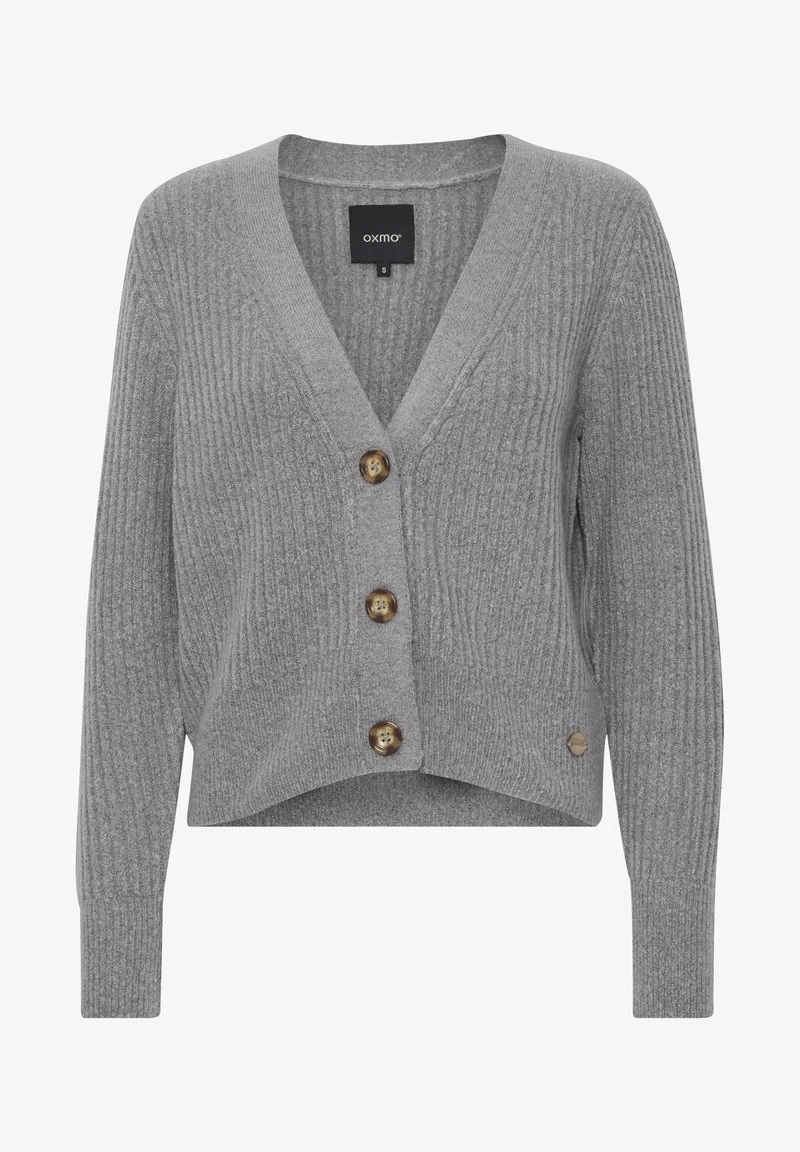 OXMO OXNORENE - Strickjacke - Mid Grey Melange 8 OXMO OXNORENE - Strickjacke - Mid Grey Melange – Bild 6