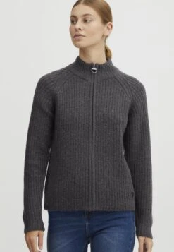 OXMO SAL - Strickjacke - Blackened Pearl Melange