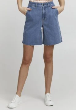 OXMO Jeans Shorts - Mid Blue Denim