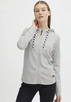 OXMO OXWANDA - Sweatjacke - Oyster Grey Melange