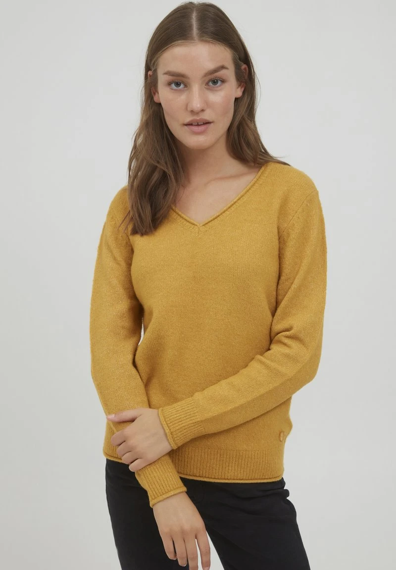 OXMO OXILVA - Strickpullover - Honey Mustard Melange 3 OXMO OXILVA - Strickpullover - Honey Mustard Melange