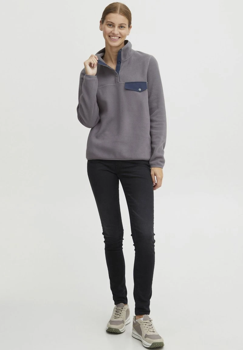 OXMO OXNYFINE - Fleecepullover - Pewter 4 OXMO OXNYFINE - Fleecepullover - Pewter – Bild 2