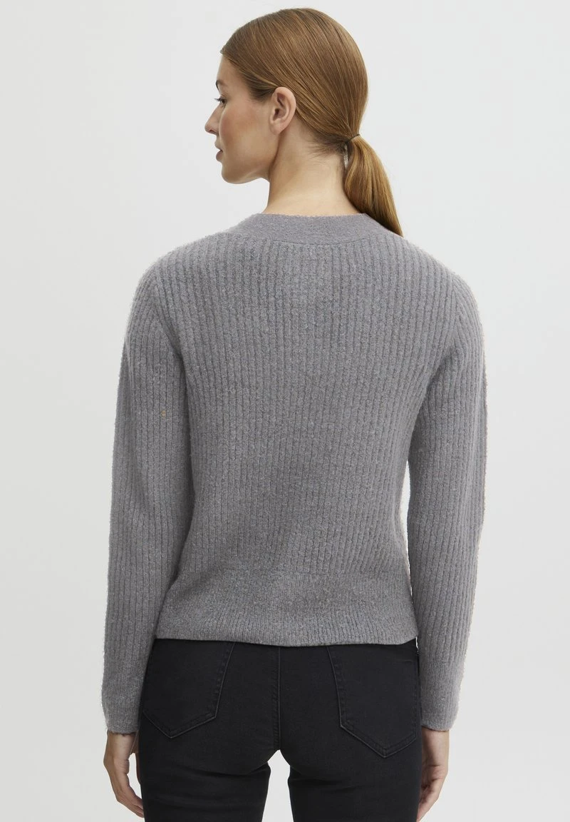 OXMO OXNORENE - Strickjacke - Mid Grey Melange 5 OXMO OXNORENE - Strickjacke - Mid Grey Melange – Bild 3