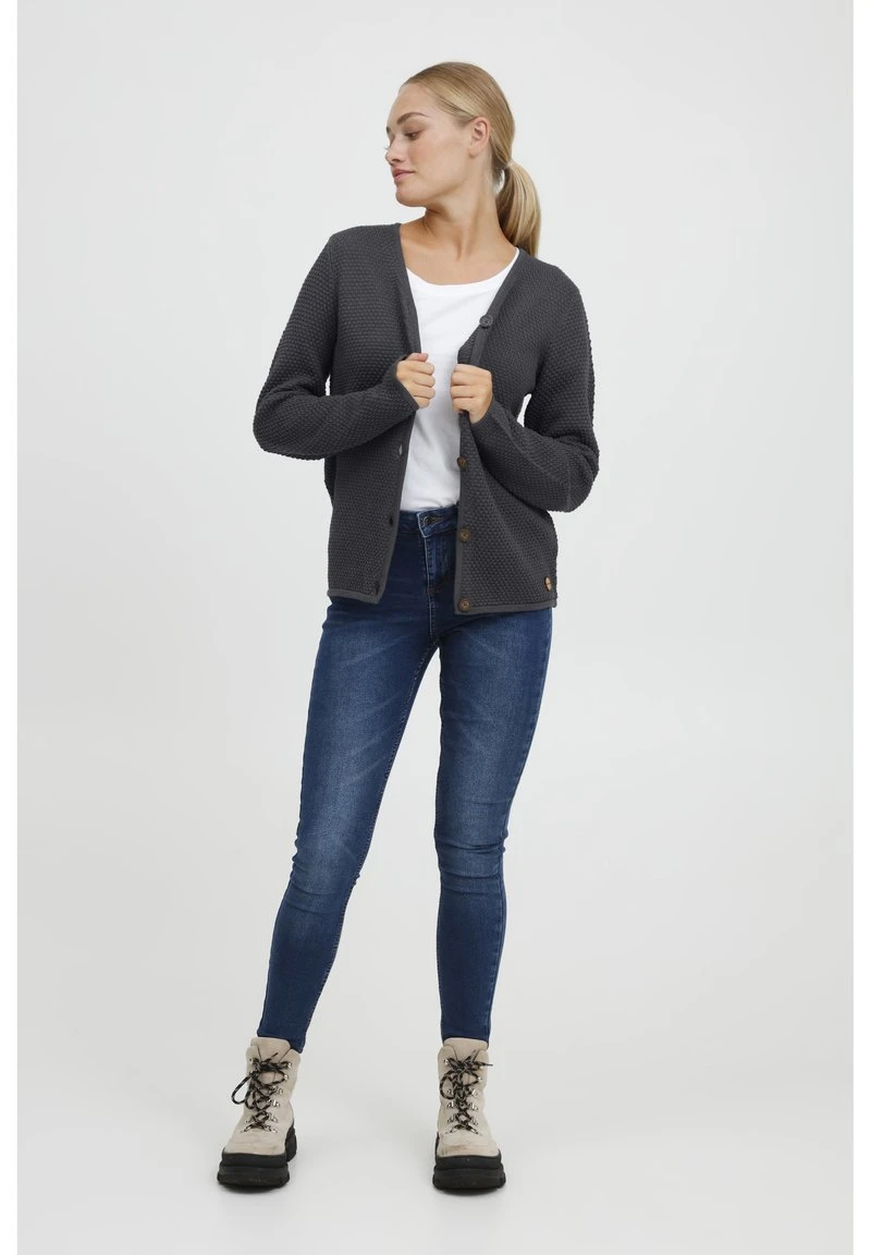 OXMO OXHELGA - Strickjacke - Pewter 4 OXMO OXHELGA - Strickjacke - Pewter – Bild 2