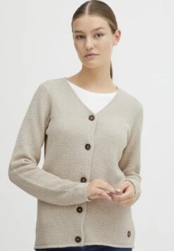 OXMO OXHELGA - Strickjacke - Oatmeal