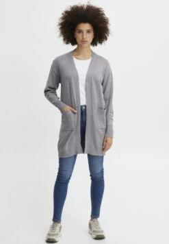OXMO OXRITIANA - Strickjacke - Mid Grey Melange -Oxmo d7d35794b3c44def9d8b0e62581479dd