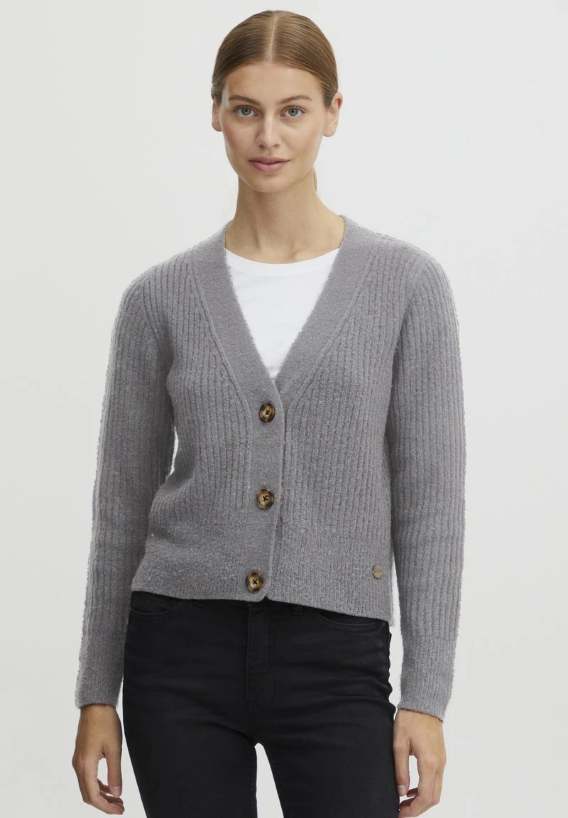 OXMO OXNORENE - Strickjacke - Mid Grey Melange 3 OXMO OXNORENE - Strickjacke - Mid Grey Melange