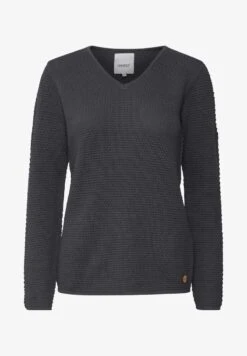 OXMO OXHANNA - Strickpullover - Pewter -Oxmo e8591559b6674e029eb42dcfa7c7445d