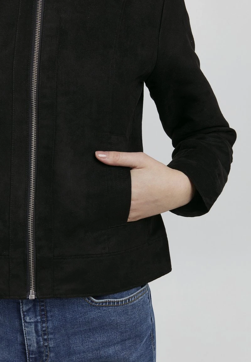 OXMO PEGGY - Kunstlederjacke - Black 7 OXMO PEGGY - Kunstlederjacke - Black – Bild 5