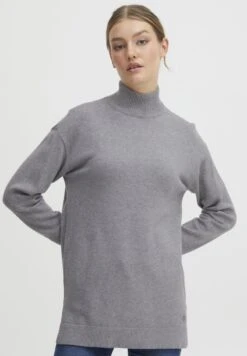 OXMO OXRATINA - Strickpullover - Mid Grey Melange